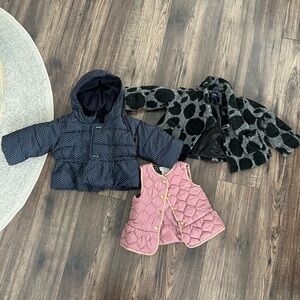 Spring baby coat vest bundle 6-12 mo